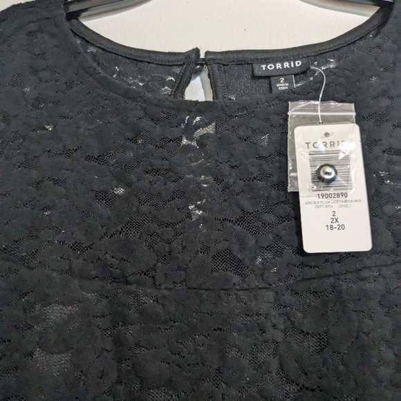 Torrid Plus Size Black Lace Bodycon Dress - Picture 6 of 7